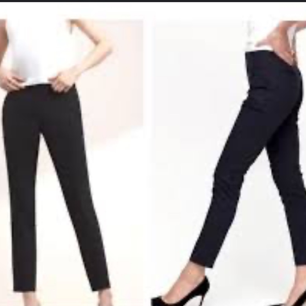 Babaton Aritzia Classic Black stretch trouser Pants slim leg elastic waist ankle